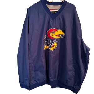 Blue Pullover with Jayhawk Logo